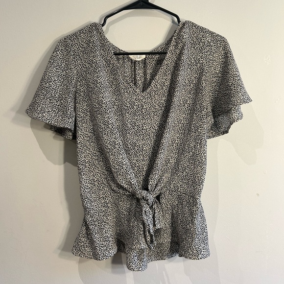 Sienna Sky Tops - Target Brand-Sienna Sky Size S, black/grey/white leopard print top